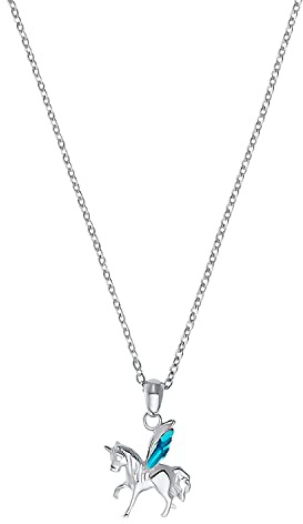 Amor Kette mit Anhänger 925 Sterling Silber Mädchen Kinder Halsschmuck, Silber, Kommt in Schmuck Geschenk Box