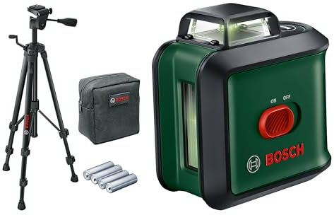 Bosch Kreuzlinienlaser UniversalLevel 360 mit Premium-Stativ (vertikale + horizintale Laserlinien inkl. 360° zum Ausrichten im ganzen Raum)