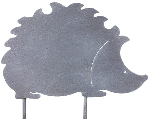 B2S BACK2SEASON Gartenstecker Igel grau Stecker Metall Herbstdeko Tierstecker Made in Europa
