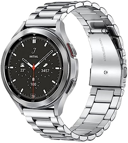 FOUUA Edelstahlarmband für Uhr 18mm 20mm 22mm 24mm Armband Metall Uhrenarmbänder mit Schnellverschluss geeignet für Herren Damen Compatible with Samsung Galaxy Watch/Frontier/Classic Smartwatch