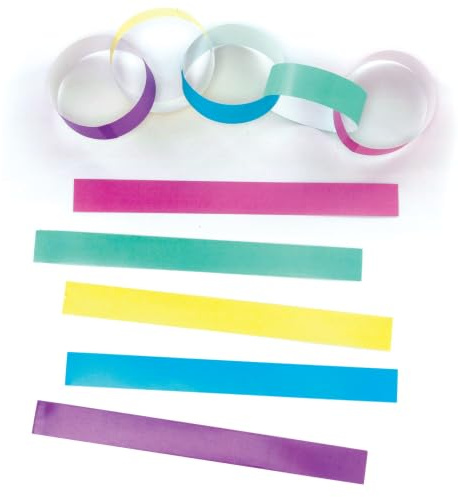 Baker Ross Pastellfarben Papierketten - 500 Stück, Osterbasteln mit Papier für Kinder (FC336), Mittel