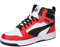 PUMA Rebound V6 Mid Jr, Zapatillas, White Black For All Time Red, 39 EU