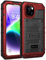 Beeasy für iPhone 14 Wasserdicht Outdoor Hülle (6,1), Stoßfest Panzerhülle Militär 360 Grad Schutzhülle mit Displayschutz, Robust Metall Heavy Duty Handyhülle iPhone 14 Case, Rot