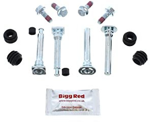 Bigg Red - Bremssattel Schrauben Schieber Führung Set - Hinten Links & Rechts - Inklusive 2 Verriegelung Von Verschiedene Größen, Gummi & Fett - Kompatibel Wählen Sie Modelle - 1495AX