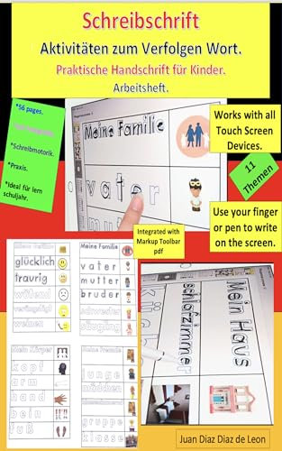Schreibschrift. Aktivitäten zum Verfolgen Wort. : Praktische Handschrift für Kinder.
