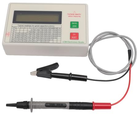 Condensatore del Misuratore Funzione di Spegnimento Intelligente Accurata del Misuratore Tester di capacità Portatile per Officina di Produzione, Regolazione