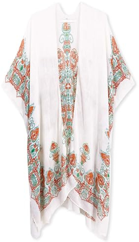 Breezy Lane Damen Badeanzug Cover Up Kimono Boho Loose Sommer Strickjacke Bikini Beachwear Cardigan Resort Bekleidung