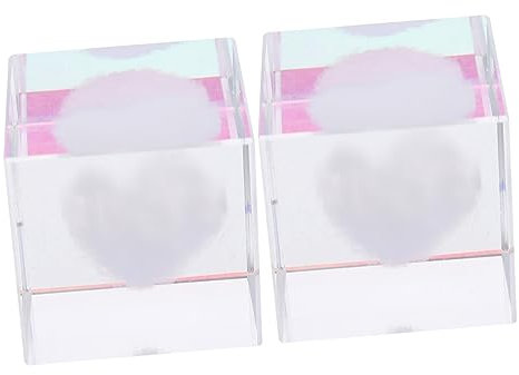 PRETYZOOM 2St Kristallverzierungen Glas für Tischplatte geätzte Glaskunst Wohnkultur herz 3d briefbeschwerer kristallwürfel Wolke Briefbeschwerer Kristallwürfel die Wolken schmücken