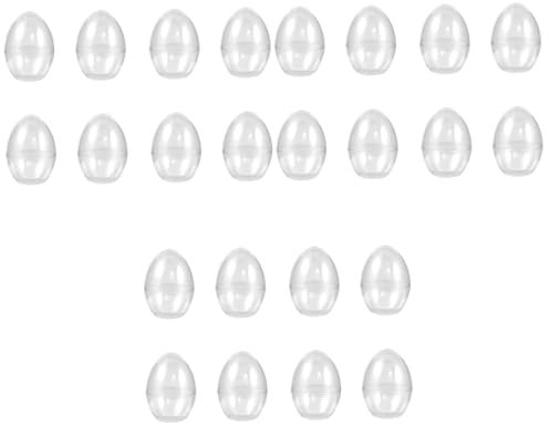SOLUSTRE 24 Stk Hochzeitsdekoration Klare Ornamente zum Basteln befüllbar Ballfälschung große Süßigkeiten eiförmig Eier Keksbehälter Narbe Süssigkeit Armband Zubehör Kind Füllstoff