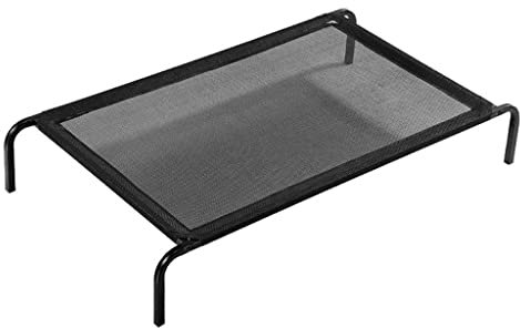 GNBOW Erhöhtes Hundebett, Erhöhtes Hundebett, Atmungsaktives Netz-Haustier-Hochbett for Hunde (Color : Schwarz, S : 124 * 70 * 21cm)