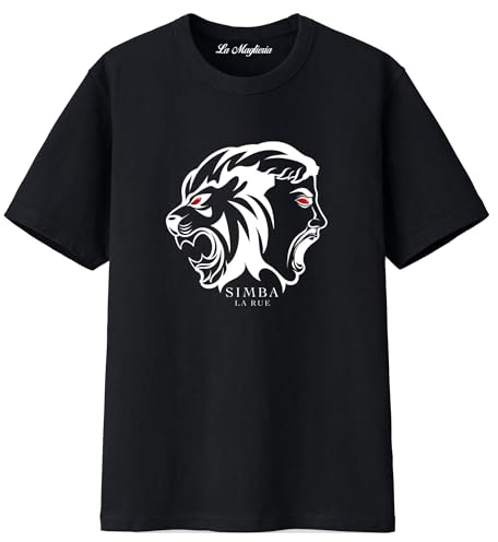 MAGLIERIA CONFORTI Maglietta Uomo t-Shirt Trapper Simba LA Rue Adulti e Ragazzi Unisex Spedizione Express