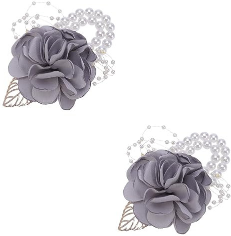 VALICLUD 2stücke Brautjungfer Handgelenkblume Künstliche Rosenarmblüte Für Hochzeiten Und Besondere Anlässe Bequemes Design Für Trauzeugen Und Blumenmädchen Elegantes Accessoire Für