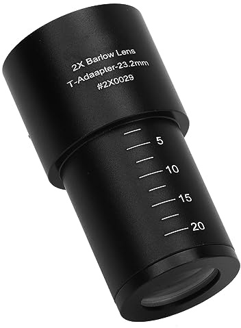Ocular de Microscopio 2X, Flexible de Usar Lente Ocular Multiplicadora 2X de 23,2 Mm, Peso Ligero para Laboratorio