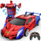 Braxel Transforming Remote Control Cars Toys for 3-12 Year Old Boys Girls, 2.4GHz Transform Robot Car with Batteries & 360° Rotation, 2 in 1 RC Vehicle Birthday Gifts for Kids Toys Age 3 4 5 6 7 8