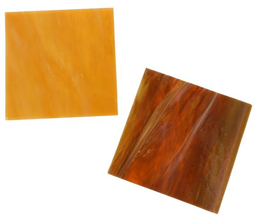 VILLFUL Feuilles de Verre Coloré pour Mosaïque Verre 2pcs Matériau Style Beau pour Loisirs Créatifs DIY Mural et Art de Vitrail
