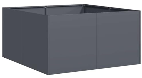 vidaXL Planteringskärl antracit 80x80x40 cm kallvalsat stål, planteringsställ, växtbricka, trädgårdsplanteringskärl, planteringsställ, upphöjd bädd