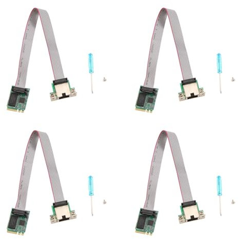 Umsoxhy 4X Carte LAN Ethernet M.2 A+E Key 2.5G Carte Réseau de Contrôle Industriel RTL8125B Carte Réseau Ethernet M.2 Gigabit