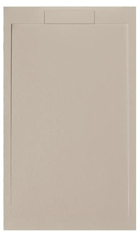 PIATTO DOCCIA 120x80 cm moka Line SLIM In Resina e Polvere Di Marmo Con Griglia Laterale IN MARMORESINA - FRASCIO