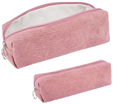 Cute Pencil Case, Corduroy Aesthetic Pencil Case for Girls Boys, Pen Pouch, Pencilcase，Simple Stationery Pen Case, Makeup Bag, Portable Pencil Pouch, Pencil Cases for Women Teenage College Exams
