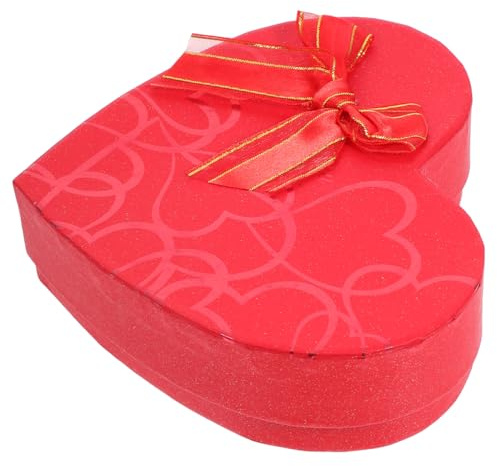WEKAMOS Herzförmige Schokoladenbox Für Valentinstag Rote Geschenkverpackung Mit Fächern Für Hochzeitsgeschenke Und Besondere Anlässe Elegante Candy Box Für Romantische Momente