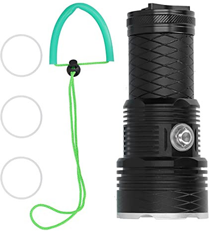 XHP70.2 LED Tauchlampe IPX8 wasserdichte professionelle Unterwasserbrenner 80m Tiefe 300 m Reichweite für Tauch -Camping -Wanderfischerei schwarz Silber 770g