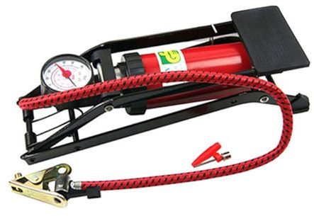 Anneome Hochdruck-fußpumpe Für Autoreifen Und Fahrräder Reifenstandpumpe Mit Manometer Robuste Standpumpe Für Autos Motorräder Schlauchboote Und Aufblasbare Betten