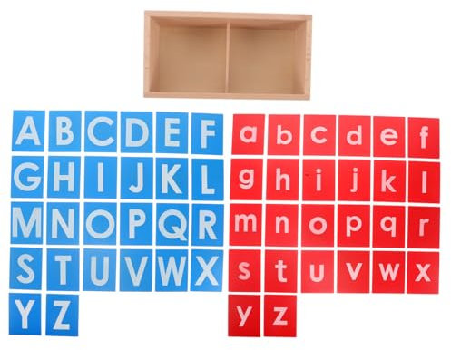 Sosoport Montessori Alphabettafel Aus Holz Sandpapierbuchstaben Kinder Lernmaterial Vorschule Kindergarten Sensorisches Lernspielzeug