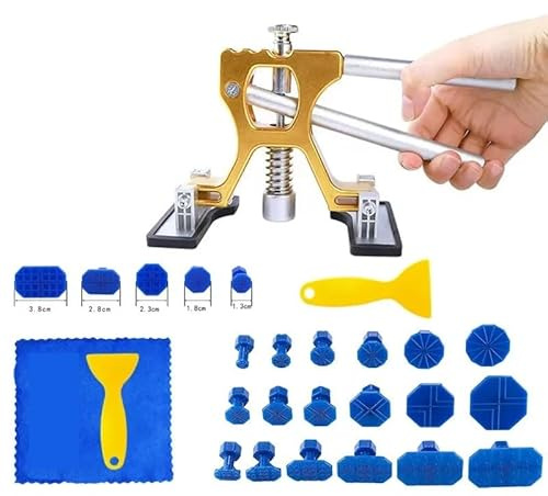 Kit Debosselage Carrosserie,Ventouse Carrosserie Extracteur de Dent réglable Uso apto para voiture, ventouse de carrosserie automobile, Kit d'outils de réparation sans peinture, Kits d'outils de débos