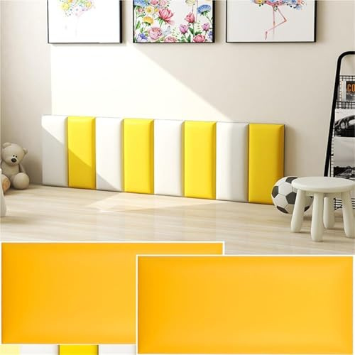 Tophacker Peel and Stick Headboard White Upholstered Wall Panels,3D Anti-Collision Wall Panel,30x60cm Self-Adhesive Bedroom/Living Room Upholstered Wall Pane