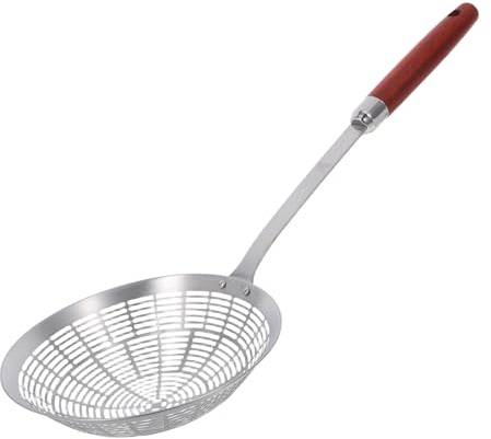 UKCOCO Écumoire Acier Inoxydable Épais Cuillère Passoire pour Friture et Égouttage Ustensile de Cuisine pour Maison Polyvalente