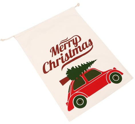 ROMISBABA Weihnachts Geschenktüte Kordelzugbeutel Aus Flachs Leichte Aufbewahrungstasche Für Süßigkeiten Bruchfest Farbecht Party Und Geschenkverpackung
