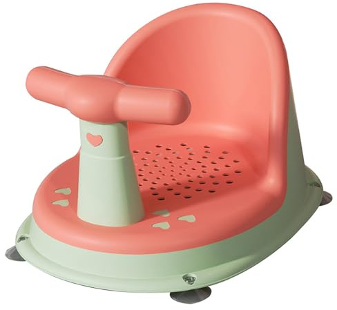 Generic Seggiolino da Bagno per Neonati, Seggiolino per Vasca da Bagno Regolabile per Evitare Scivolamenti Staccabili per Doccia (arancione vibrante)