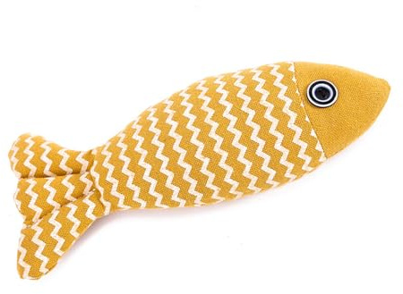 Jouet Multifonction en Toile de Jute pour Chat, Poisson, Herbe-aux-Chats, Résistant aux Morsures, Attire L'attention, Jouets Multifonctions pour Les Amoureux des Chats
