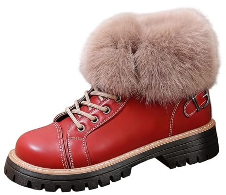 Stivali Donna Tacco Basso Alti Fino al Ginocchio Anfibi con Stivaletti Beige Dopo Sci Uomo Invernali Impermeabili Pelle Bikers