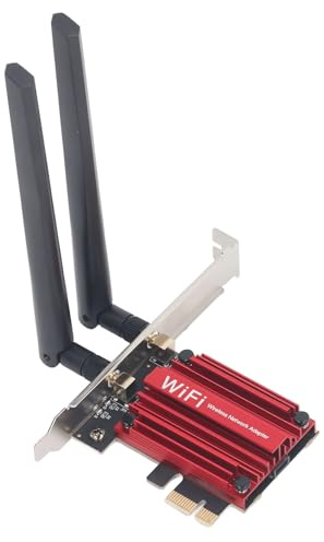 Topiky Tarjeta de Red Inalámbrica WiFi6, Adaptador Bluetooth 5,2 de Doble Banda de Alta Velocidad de 1800Mbps para PC de Escritorio y Juegos