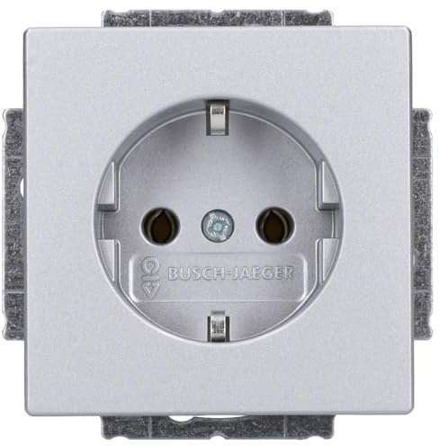 Busch-Jaeger 20 EUC-83 SCHUKO® Steckdosen-Einsatz Alusilber Plattform 63 2CKA002011A3798