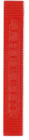 J.Herbin 33120T Siegelwachs Blisterpack, mit 4 stangen weich, rot