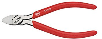 Wiha Kunststoff- Seitenschneider Classic mit Öffungsfeder ohne Wate (37403) 160 mm