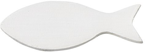 Streuteil Fisch ca. 5 cm, Box a 15 St. weiss