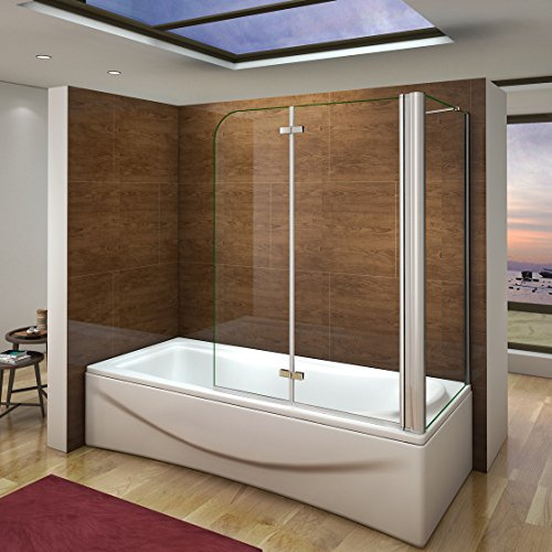 Parete Vasca 90x75cm mobile di 180 Gradi 6mm Vetro