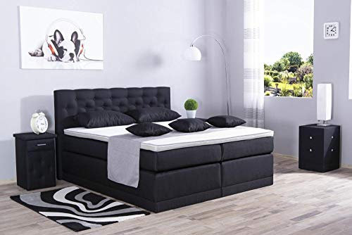 AUKONA Boxspringbett Helena mit Bettkasten 140x200, Farbe wählen und ändern, 7 Zonen Taschenfederkern-Matratze, H2 H3 H4, Komfortschaum-Topper, Lieferung und Aufbau kostenlos