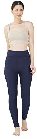 Avon Equine - Collant da equitazione invernali da donna, di alta qualità, comodi, collant da equitazione, Marina Militare, XL