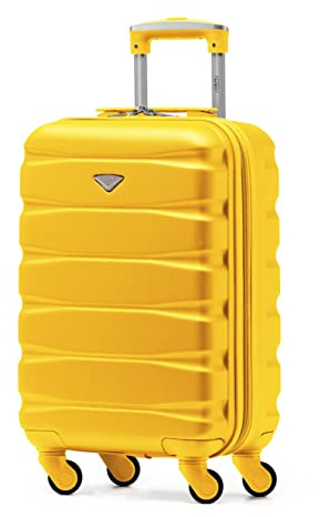 Flight Knight Handgepack Trolley Koffer Kompatibel Mit Air Berlin, Lufthansa, Eurowings, easyJet, Ryanair Und Viele Mehr! Gepack Koffer Mit 4 Rollen. 55x35x20cm ABS Leichtgewicht Reisekoffer