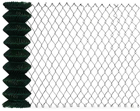 Clôture en grillage pour jardins et installations d'extérieur - Grillage carré - Largeur des mailles 60 x 60 mm - Avec revêtement en PVC vert - Plusieurs tailles (1 m x 15 m)