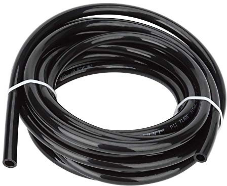 TEN-HIGH Tuyau à air 20m PU polyuréthane Tuyau pneumatique 2,5 mm ID x 4 mm OD Noir pour outils pneumatiques,gazoduc,etc, L'épaisseur 0,75mm