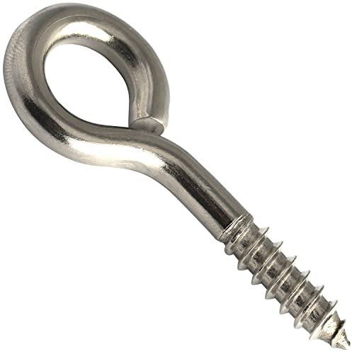 OPIOL QUALITY® Ösenschraube Edelstahl A2 V2A 3,5x32mm (200 Stück) Schraube Auge Haken Schraubösen Schraubhaken Augenschrauben Schraubösen Ringschraube Öse Holzgewinde