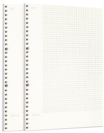 Zelten Lose-Blatt-Lochpapier-Nachfüllpackungen Papier für 6-Loch-Binder Persönlicher Organizer Tagebuch Notizbuch Nachfüllbarer Planer, Connell, A4/30 Hole