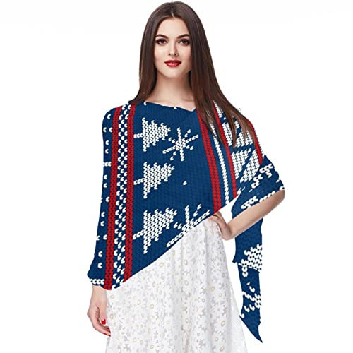 Weihnachts-Strickmuster, Schals für Damen, leicht, Schal, modische Schals, Sonnenschutz-Schals
