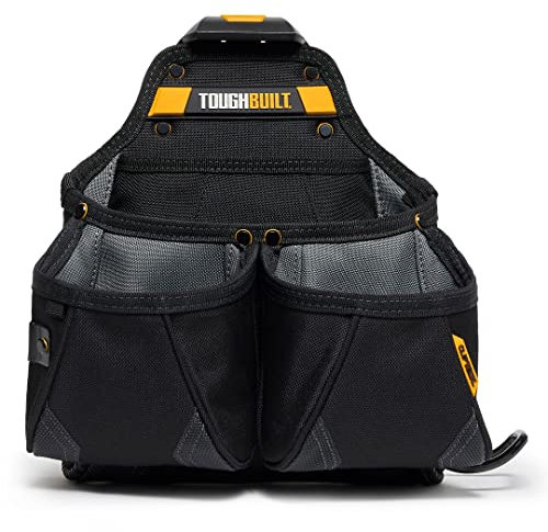 ToughBuilt - Framer Tool Pouch - Multi-Pocket Organizer, Heavy Duty, Deluxe Premium Quality, Durable - 9 Pockets, Hammer Loop (Patented ClipTech Hub & Work Belts) - (TB-CT-02-UK)
