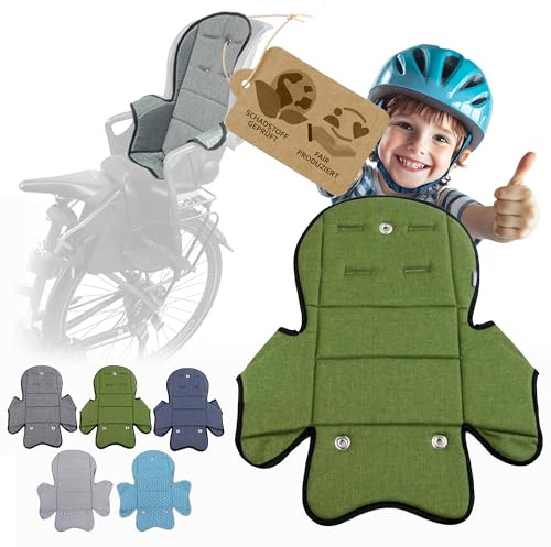Ersatzbezug kompatibel mit Römer Kinderfahrradsitz – Weiches Ersatzpolster für Fahrradsitz Kinder – Sitzbezug, waschbar bei 30°C – Komfort Polster für Kinder Fahrradsitz MOD 5 (grün meliert)